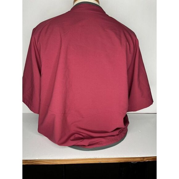 Nike NFL Cardinals Short Sleeve Pullover Wind Breaker Elastic Pockets Button XXL - Picture 3 of 7